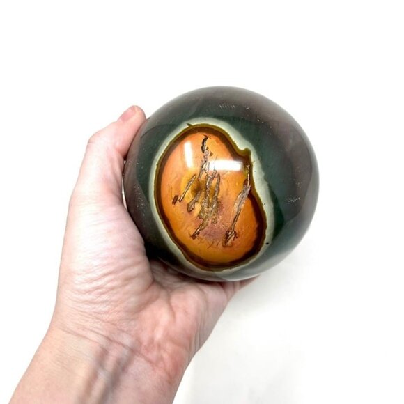 Polychrome Jasper HUGE Sphere Circle Crystal Sphere 2LBS+ - Picture 5 of 6